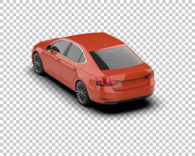 Ilustración de renderización 3D de automóviles modernos aislados en el fondo