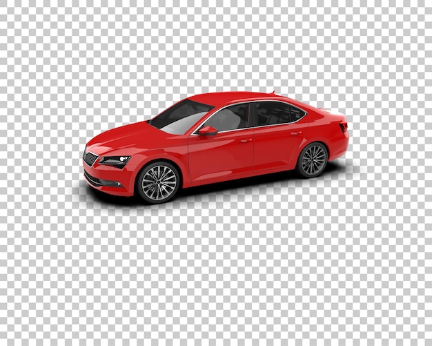 Ilustración de renderización 3D de automóviles modernos aislados en el fondo