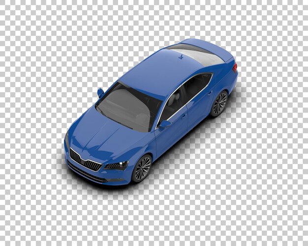 Ilustración de renderización 3D de automóviles modernos aislados en el fondo