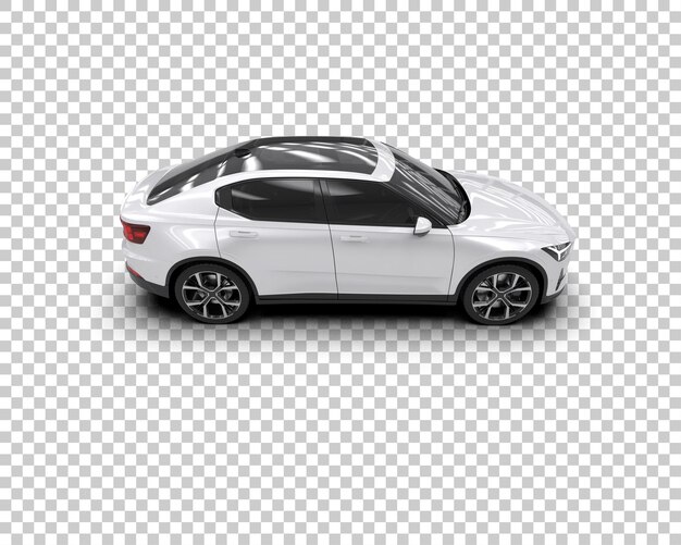 Ilustración de renderización 3D de automóviles modernos aislados en el fondo