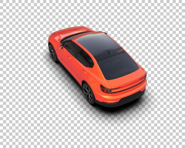 Ilustración de renderización 3D de automóviles modernos aislados en el fondo