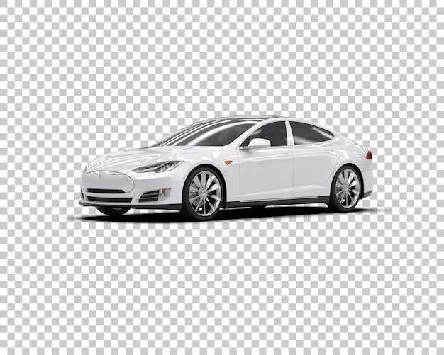 Ilustración de renderización 3D de automóviles modernos aislados en el fondo