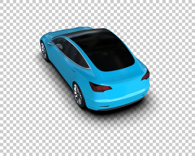 Ilustración de renderización 3D de automóviles modernos aislados en el fondo