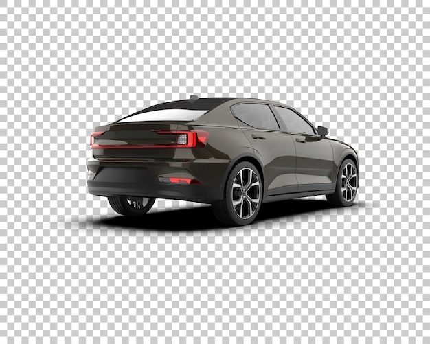 Ilustración de renderización 3D de automóviles modernos aislados en el fondo