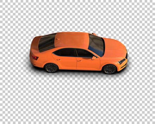 Ilustración de renderización 3D de automóviles modernos aislados en el fondo