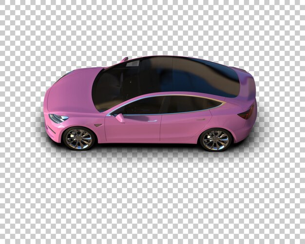 Ilustración de renderización 3D de automóviles modernos aislados en el fondo