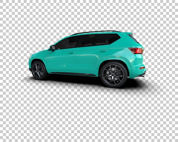 Ilustración de renderización 3D de automóviles modernos aislados en el fondo