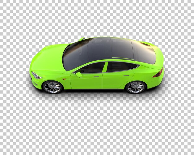 Ilustración de renderización 3D de automóviles modernos aislados en el fondo