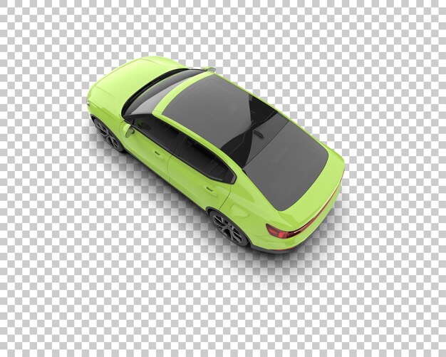 Ilustración de renderización 3D de automóviles modernos aislados en el fondo