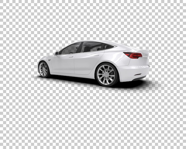 Ilustración de renderización 3D de automóviles modernos aislados en el fondo