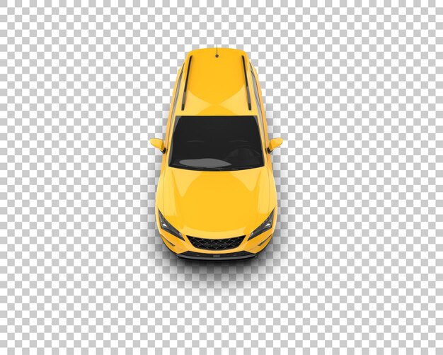Ilustración de renderización 3D de automóviles modernos aislados en el fondo