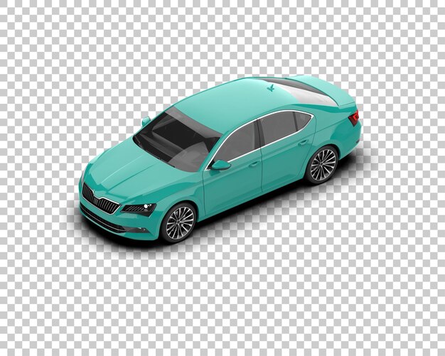 Ilustración de renderización 3D de automóviles modernos aislados en el fondo