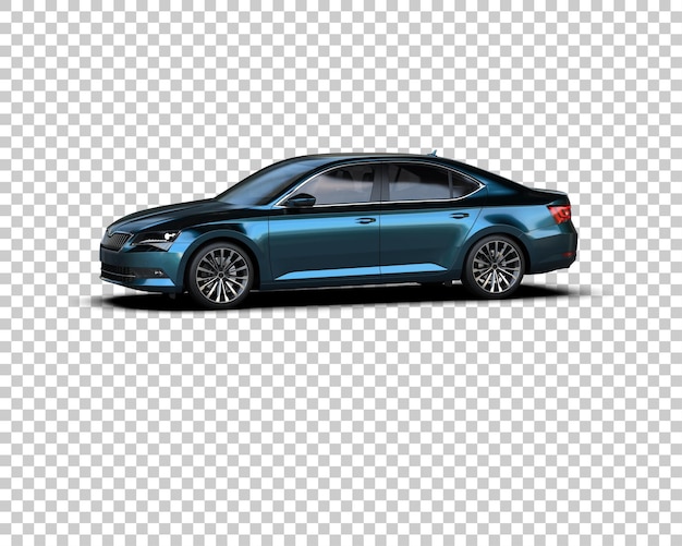 Ilustración de renderización 3D de automóviles modernos aislados en el fondo