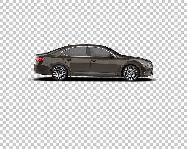 Ilustración de renderización 3D de automóviles modernos aislados en el fondo