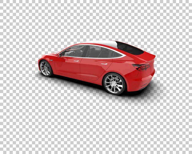 Ilustración de renderización 3D de automóviles modernos aislados en el fondo