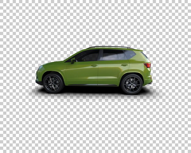 Ilustración de renderización 3D de automóviles modernos aislados en el fondo