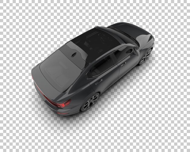Ilustración de renderización 3D de automóviles modernos aislados en el fondo