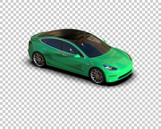 Ilustración de renderización 3D de automóviles modernos aislados en el fondo