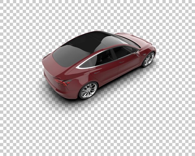 Ilustración de renderización 3D de automóviles modernos aislados en el fondo