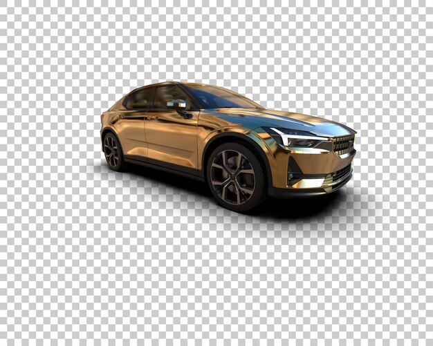 Ilustración de renderización 3D de automóviles modernos aislados en el fondo