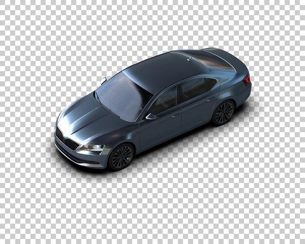 Ilustración de renderización 3D de automóviles modernos aislados en el fondo
