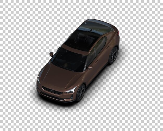 Ilustración de renderización 3D de automóviles modernos aislados en el fondo