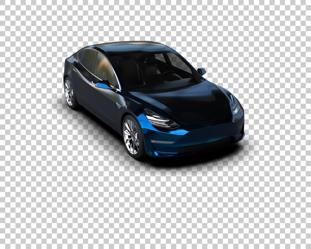 Ilustración de renderización 3D de automóviles modernos aislados en el fondo