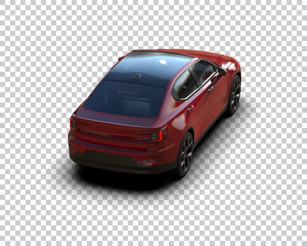Ilustración de renderización 3D de automóviles modernos aislados en el fondo