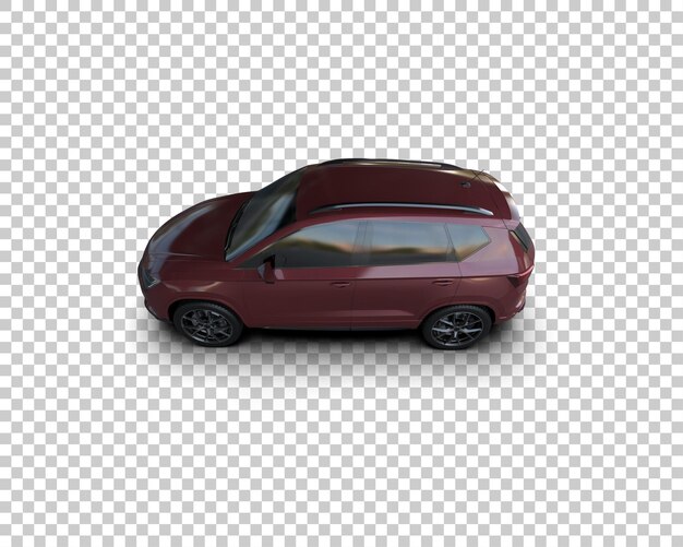 Ilustración de renderización 3D de automóviles modernos aislados en el fondo
