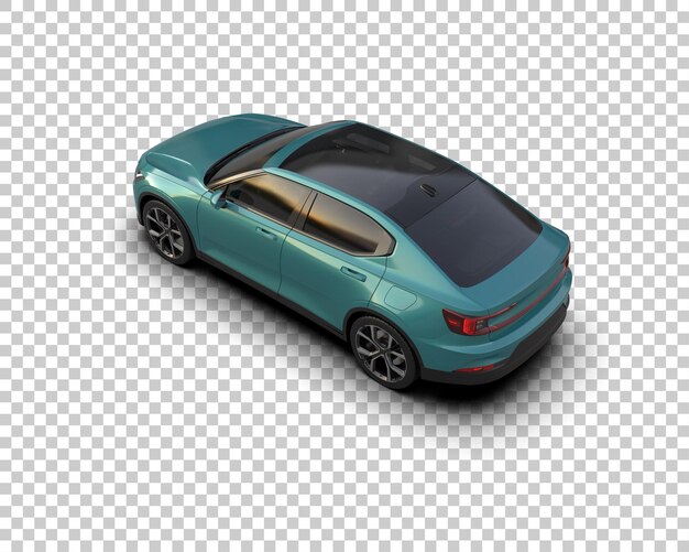 Ilustración de renderización 3D de automóviles modernos aislados en el fondo