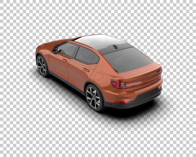 Ilustración de renderización 3D de automóviles modernos aislados en el fondo