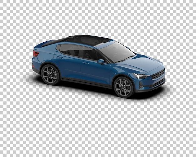 Ilustración de renderización 3D de automóviles modernos aislados en el fondo