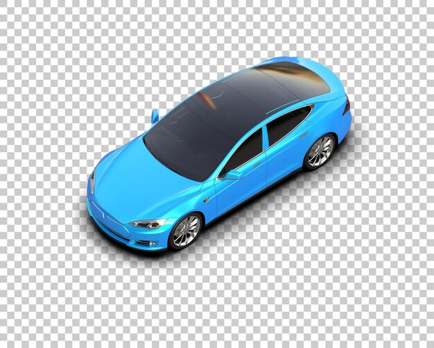 Ilustración de renderización 3D de automóviles modernos aislados en el fondo