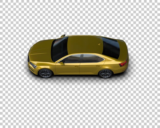 Ilustración de renderización 3D de automóviles modernos aislados en el fondo
