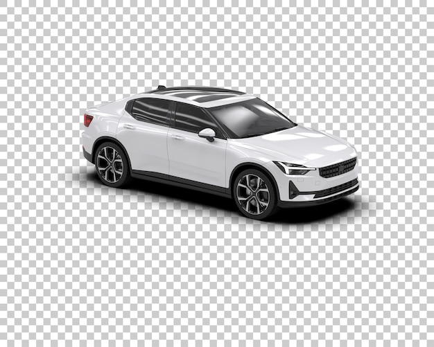 Ilustración de renderización 3D de automóviles modernos aislados en el fondo