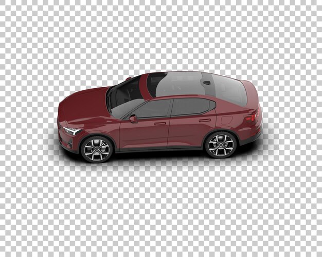Ilustración de renderización 3D de automóviles modernos aislados en el fondo