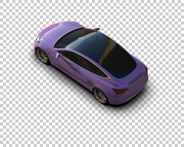 Ilustración de renderización 3D de automóviles modernos aislados en el fondo