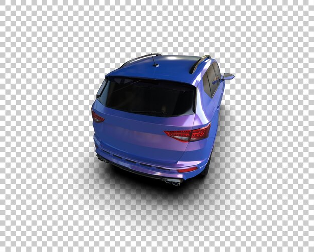 Ilustración de renderización 3D de automóviles modernos aislados en el fondo