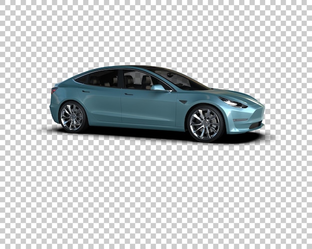 Ilustración de renderización 3D de automóviles modernos aislados en el fondo