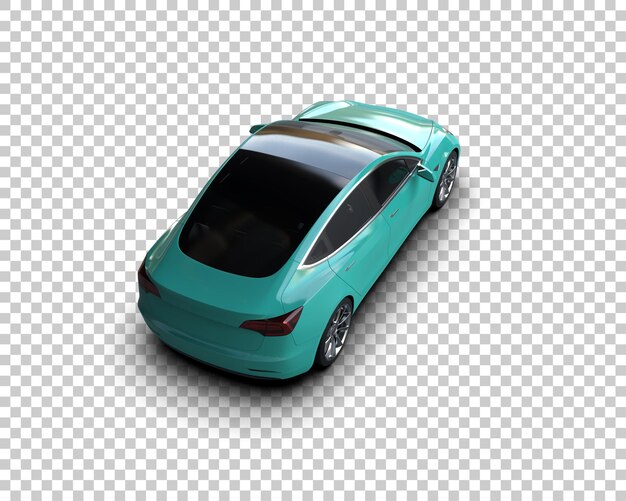 Ilustración de renderización 3D de automóviles modernos aislados en el fondo