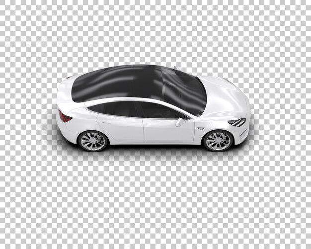 Ilustración de renderización 3D de automóviles modernos aislados en el fondo