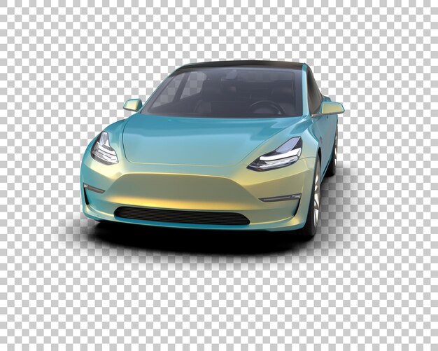 Ilustración de renderización 3D de automóviles modernos aislados en el fondo