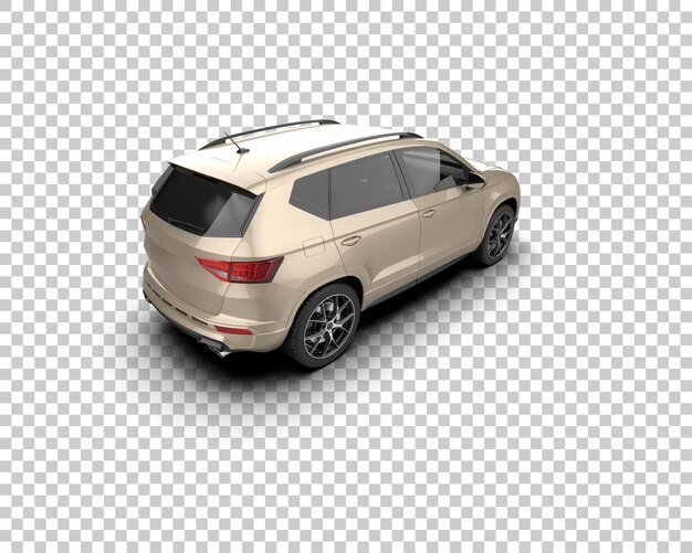 Ilustración de renderización 3D de automóviles modernos aislados en el fondo