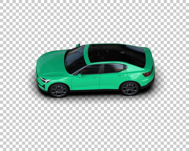 Ilustración de renderización 3D de automóviles modernos aislados en el fondo