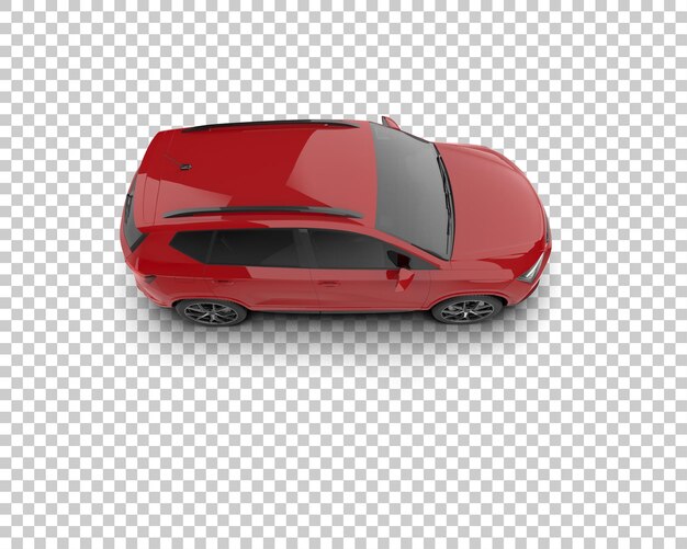 Ilustración de renderización 3D de automóviles modernos aislados en el fondo