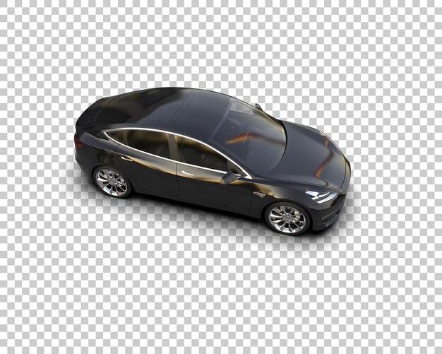 Ilustración de renderización 3D de automóviles modernos aislados en el fondo