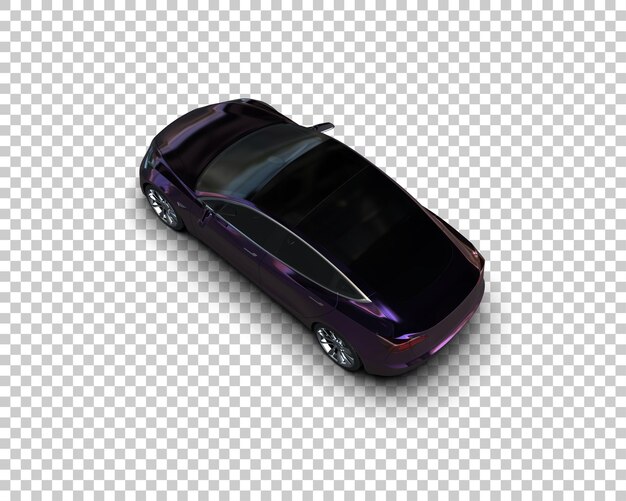 Ilustración de renderización 3D de automóviles modernos aislados en el fondo