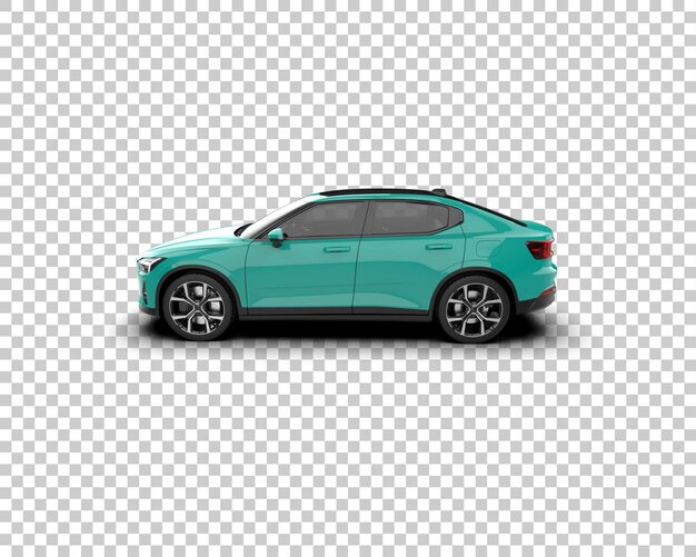 Ilustración de renderización 3D de automóviles modernos aislados en el fondo