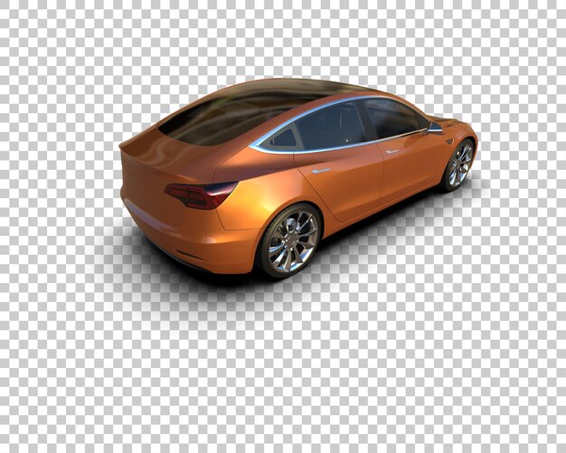 Ilustración de renderización 3D de automóviles modernos aislados en el fondo