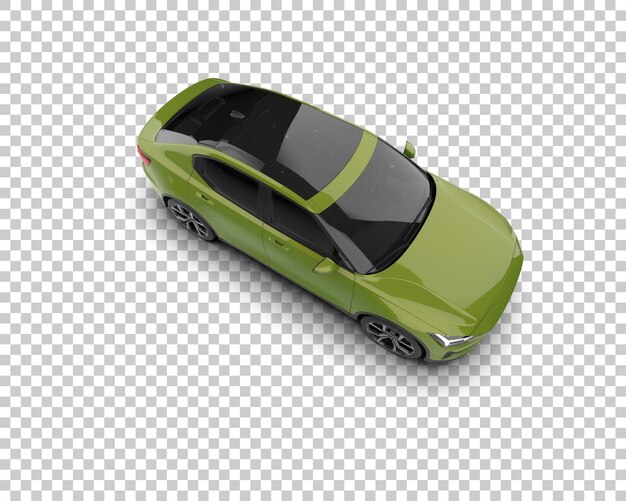 Ilustración de renderización 3D de automóviles modernos aislados en el fondo